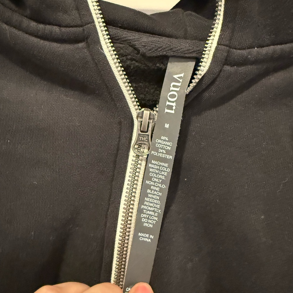 Vuori Restore 1/2 Zip Hoodie - Washed Black - Picture 4 of 5